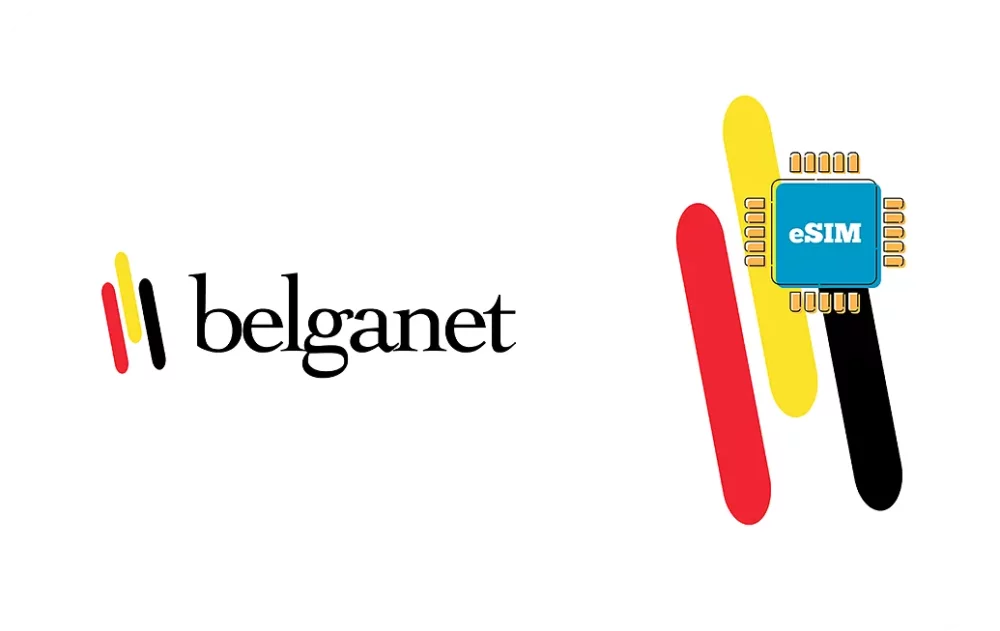 Belgium travel eSIM data card.