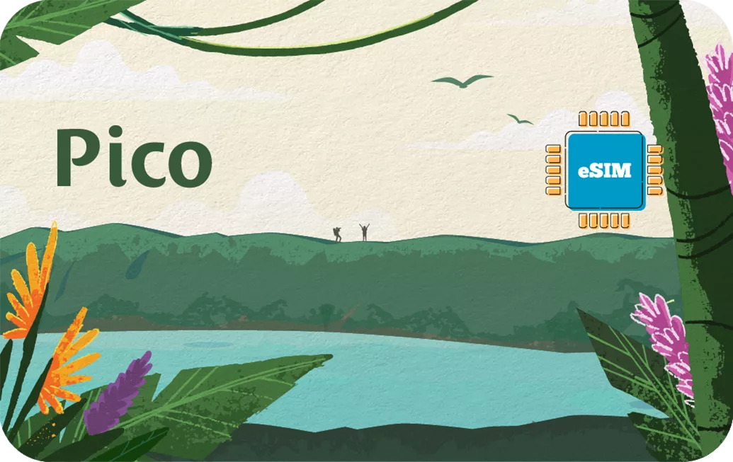 Azores travel eSIM data card.