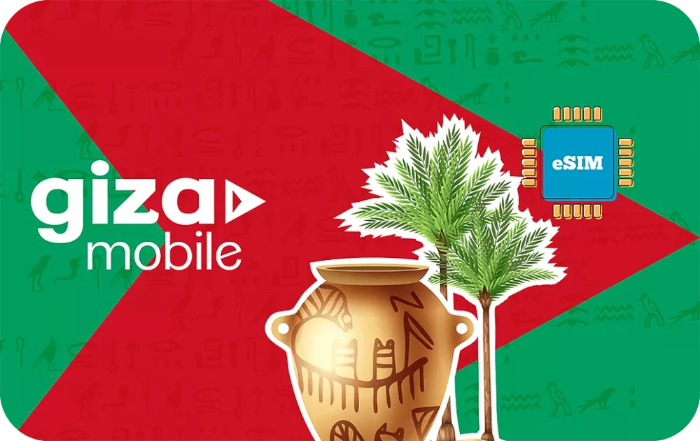 Egypt travel eSIM data card.
