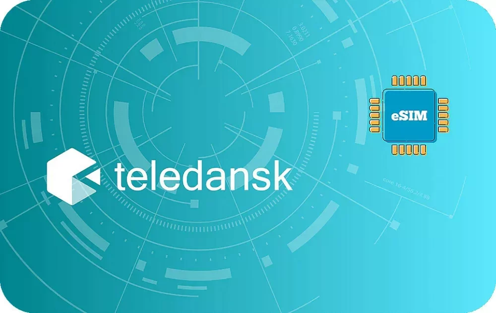 Denmark travel eSIM data card.