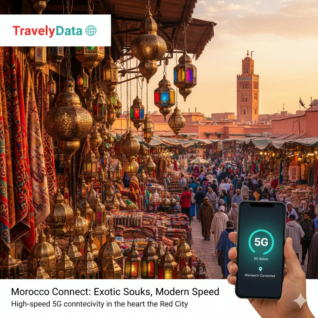 Morocco travel eSIM data card