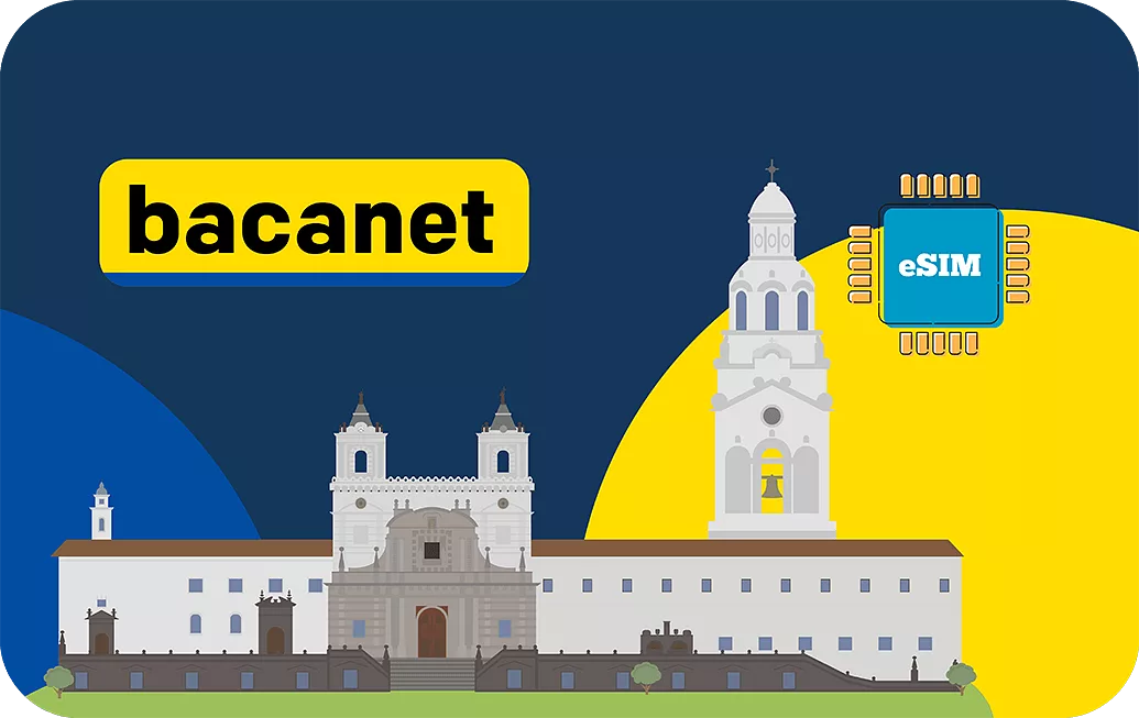Ecuador travel eSIM data card.