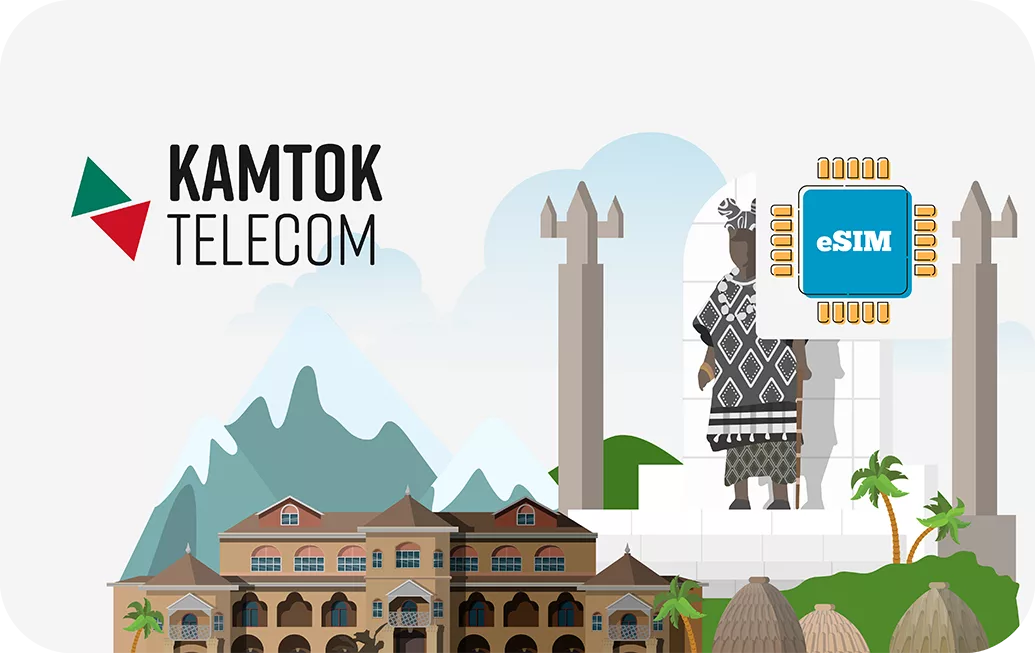 Cameroon travel eSIM data card.
